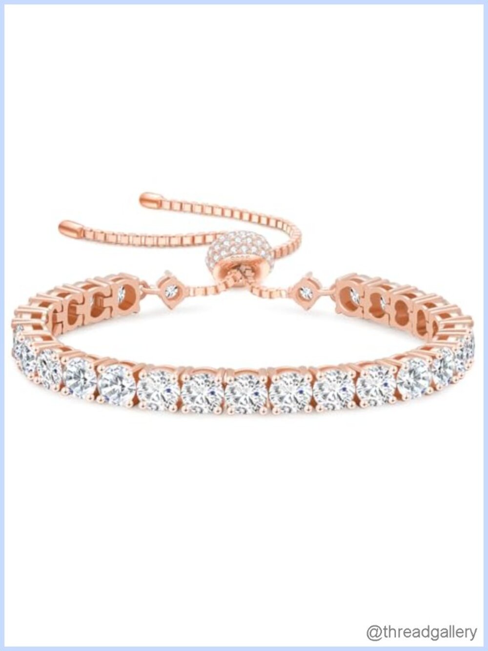 Moissanite Tennis Bracelet 925 Sterling Silver Adjustable Gift